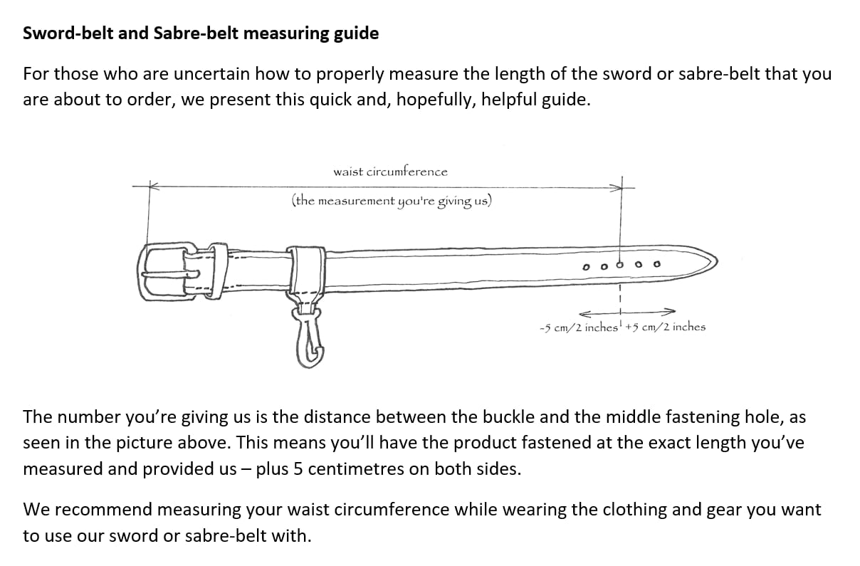 Sabre belt